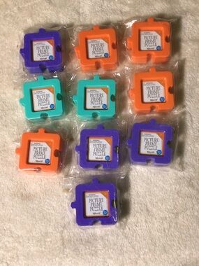 Picture Frame Puzzle Set - Assorted Orange, Purple, Teal